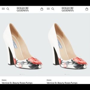 Prada Vernice St. Beauty Roses Pumps - Beautiful!